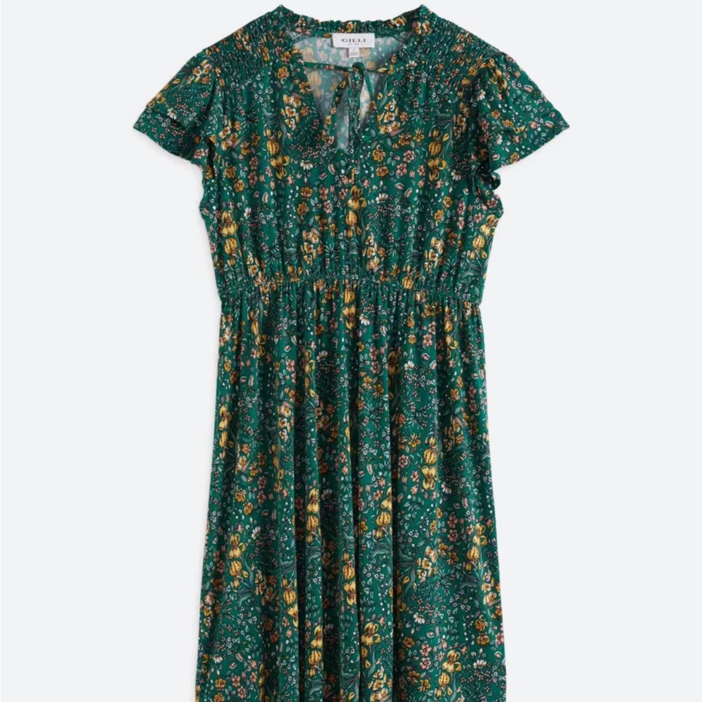 Gilli Genesis Maternity Knit Floral Tie Neck Dress